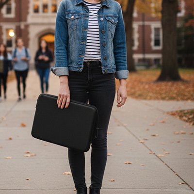 Housse ordinateur devant pantalon