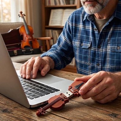Clé usb 8go dans main