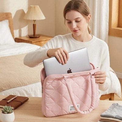 Sac ordinateur rose