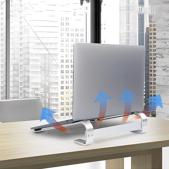 Support ordinateur portable gris