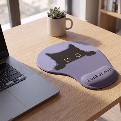 Tapis de souris mauve noir