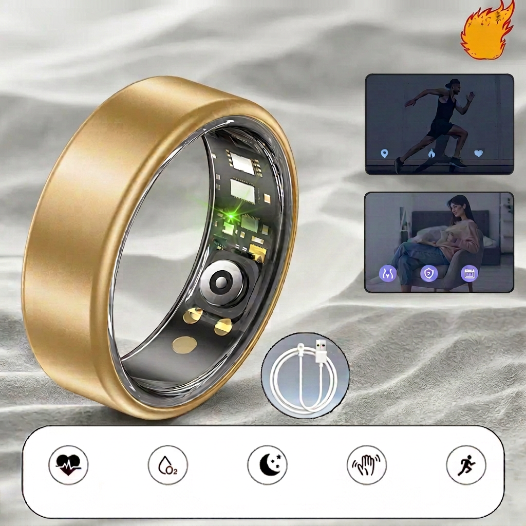 Bague dorée sans téléphones