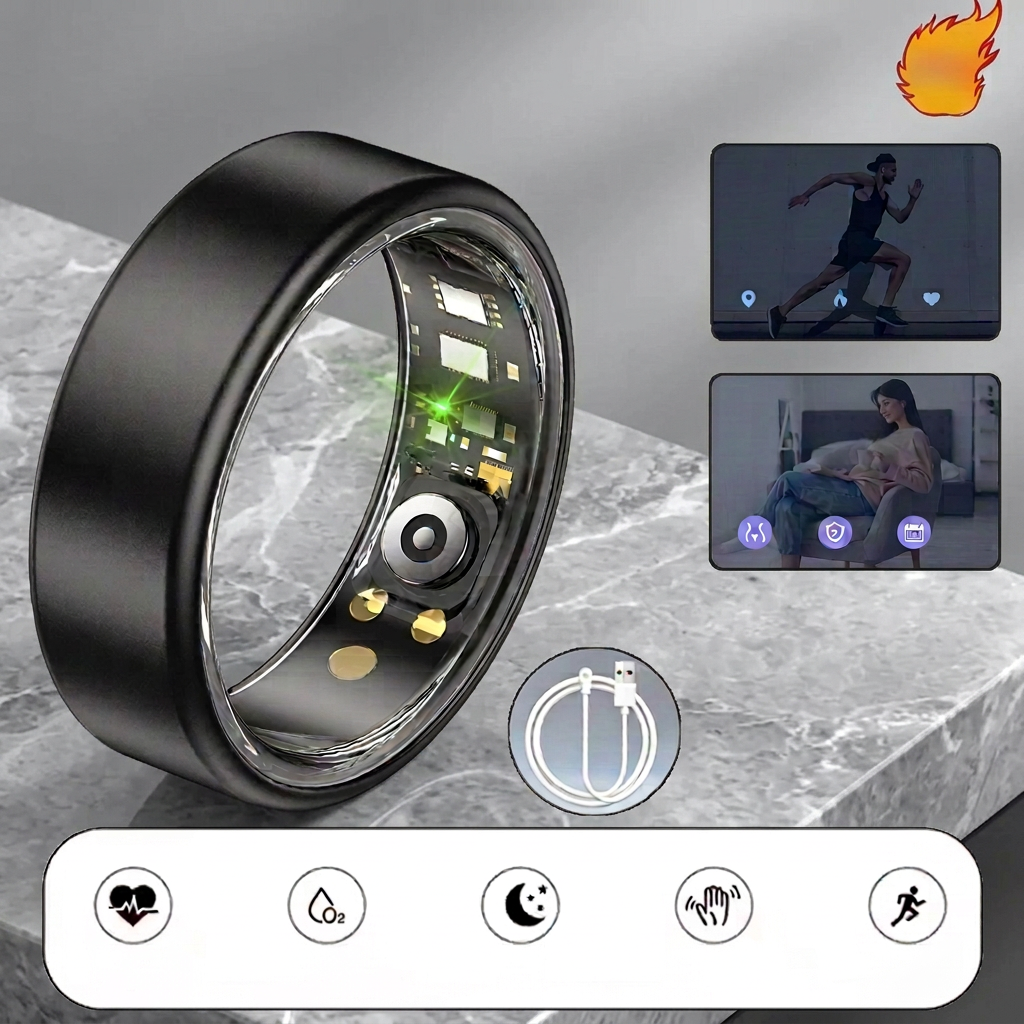 Bague noire sans téléphones