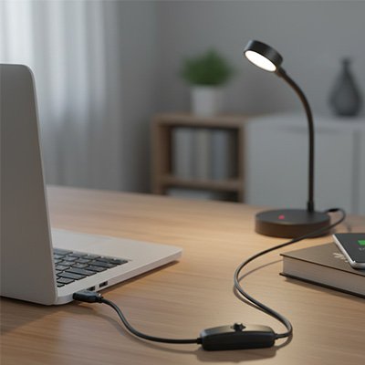Cable rallonge usb​ chargement pour lampe