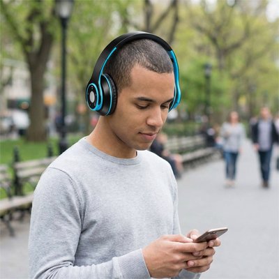 Casque bluetooth blue