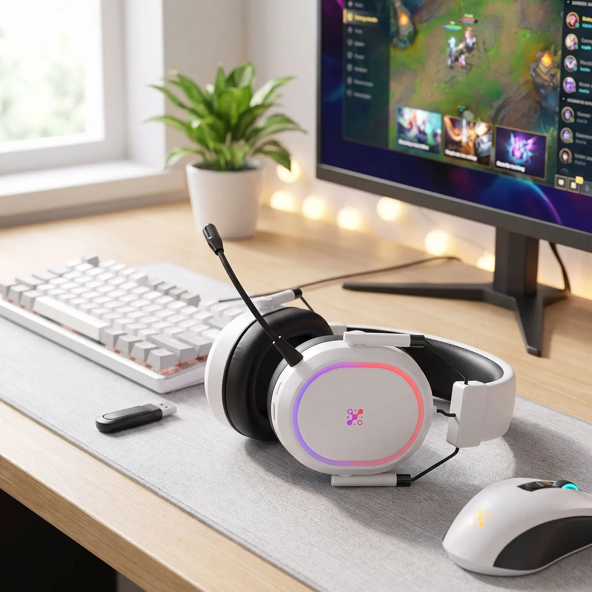 casque bluetooth sur un bureau