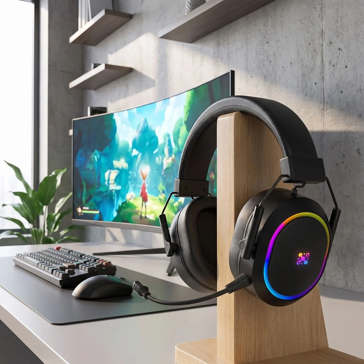 casque bluetooth sur un support