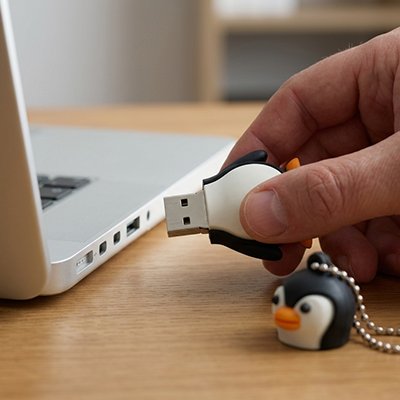 Clé usb 8go dans main