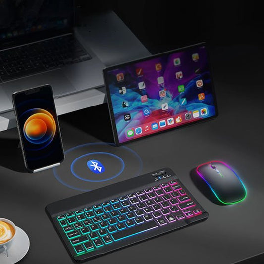 Clavier bluetooth noir avec souris