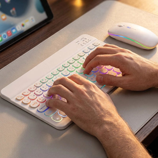 clavier sans fil soirie blanc
