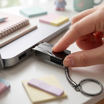 Clé usb 1to​ connecter avec main