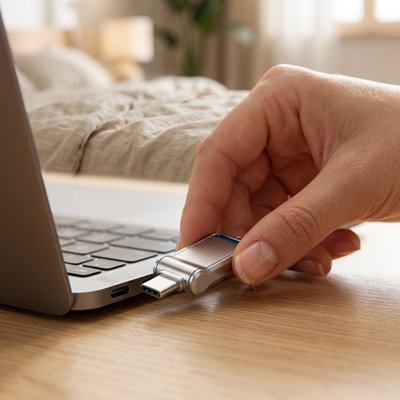 Clé usb 1to​ dans main