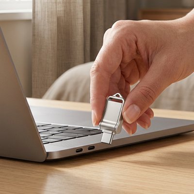 Clé usb 1to​ usb c dans main