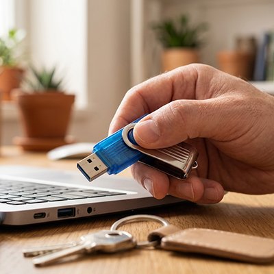 Clé usb 8go bleu