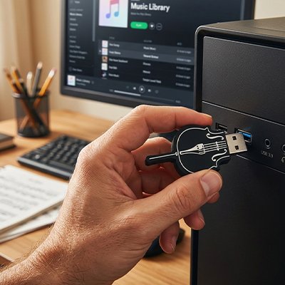 Clé usb 8go connection