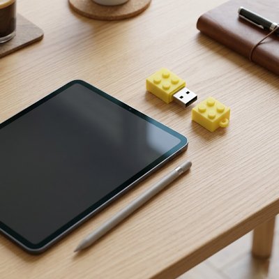 Clé usb 8go jaune ouvert