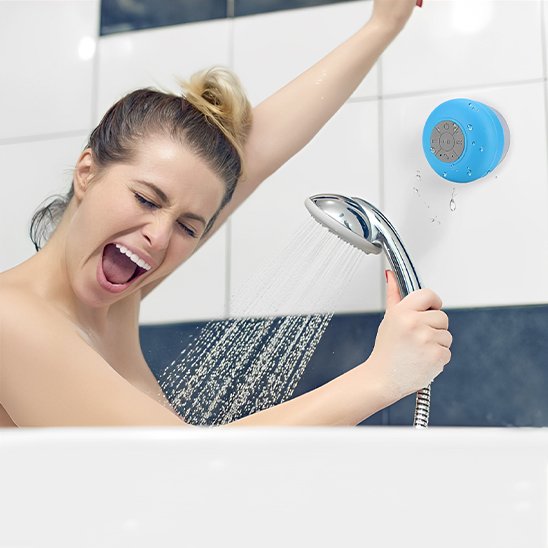 Enceinte bluetooth dans la douche