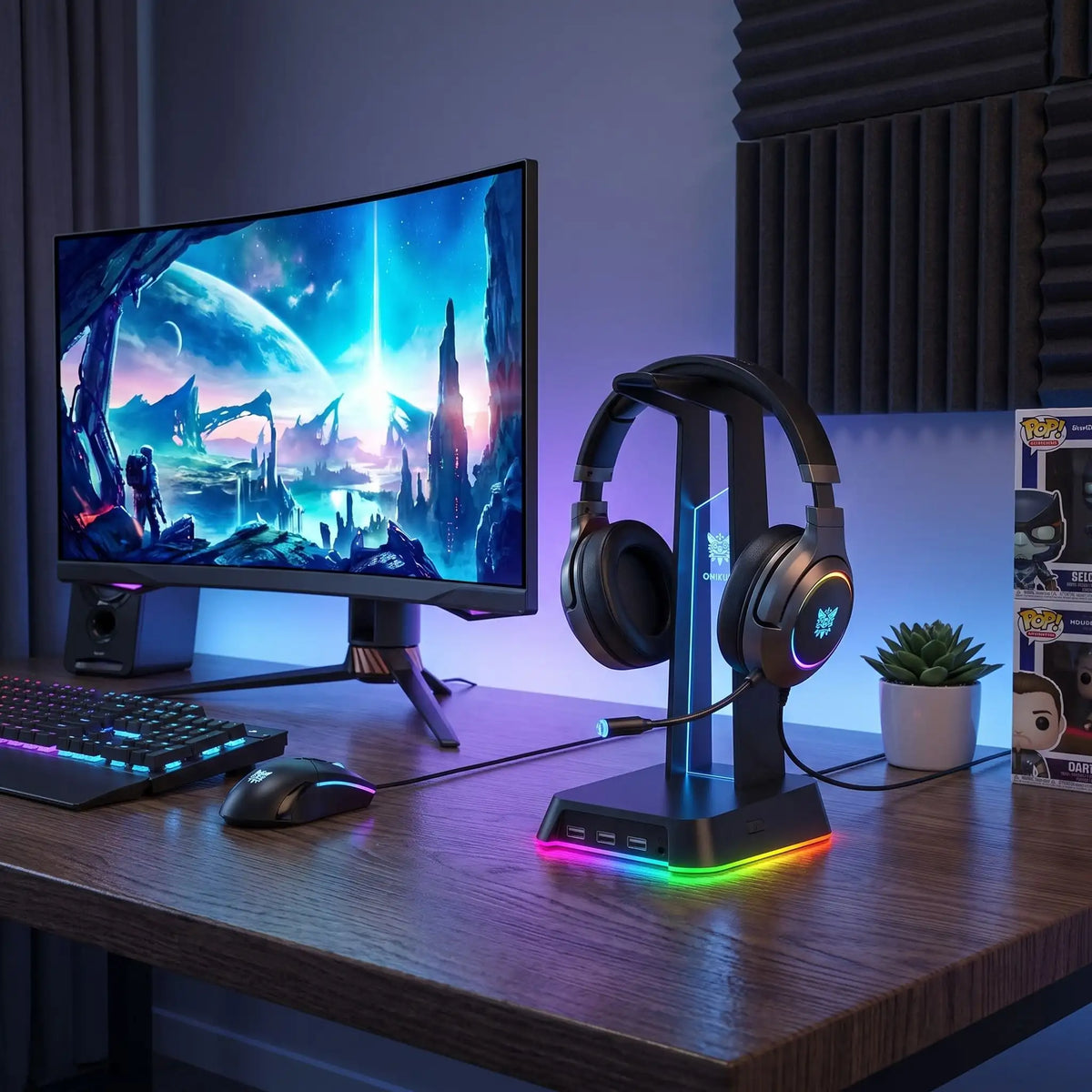 support casque | RGB Gaming Hub USB