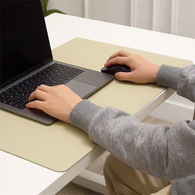 grand Tapis de souris beige 