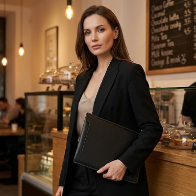 Housse ordinateur avec femme