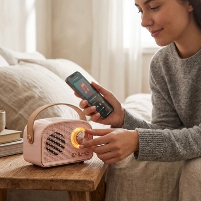 Mini enceinte bluetooth​ beige
