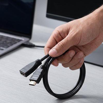 Rallonge hdmi​ dans main 