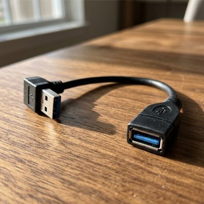 Rallonge usb​ connection angle droit