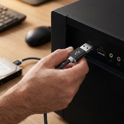 Rallonge usb​ noir
