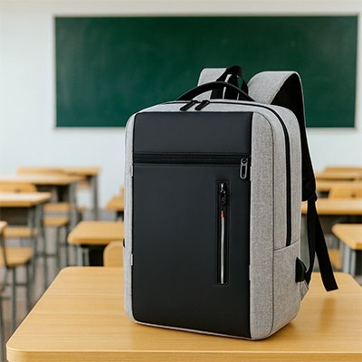 Sac à dos ordinateur sur table