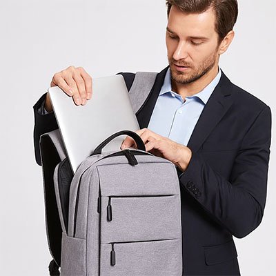Sac dos ordinateur gris homme