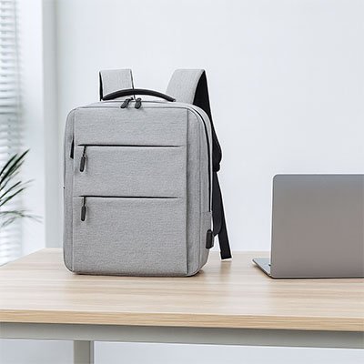 Sac dos ordinateur gris seul