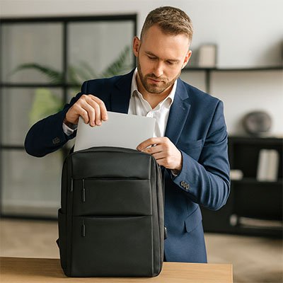 Sac dos ordinateur noir homme