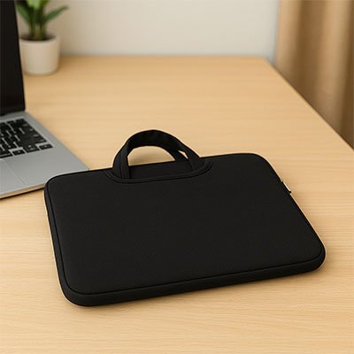 Sac ordinateur sur table