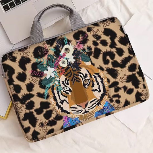Sacoche ordinateur femme tigre