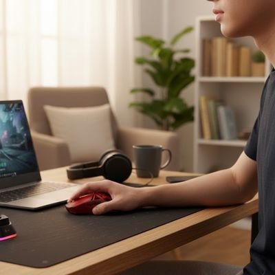 Souris bluetooth dans main droite