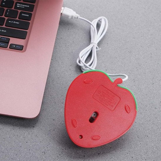 Souris filaire fraise inverser