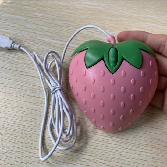 Souris filaire fraise rose