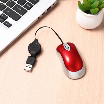 Souris filaire rétractable