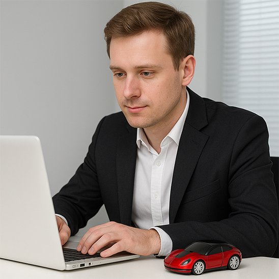 Souris sans fil auto rouge homme