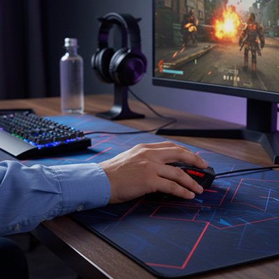 Souris sans fil gamer​ acec main homme