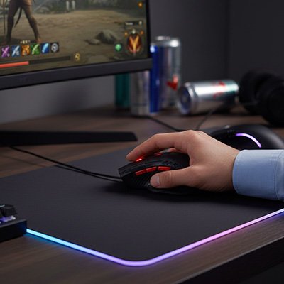 Souris sans fil gamer​ avec main