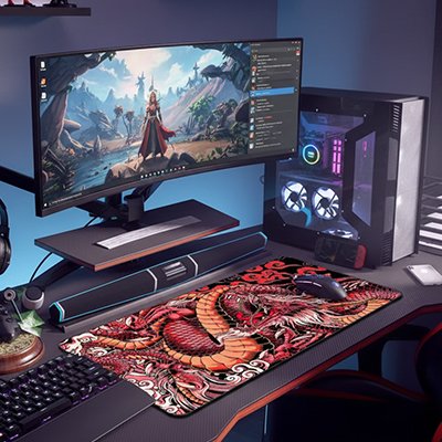Sous main bureau  Dragon