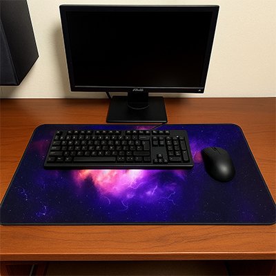 Sous main bureau espace avec ordinateur