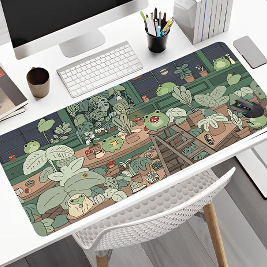 Sous main bureau plante verte