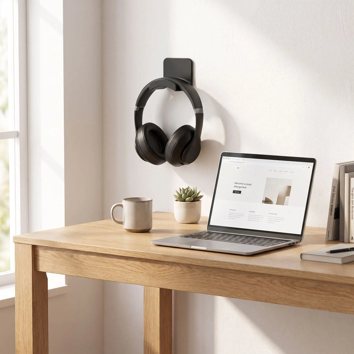support casque noir