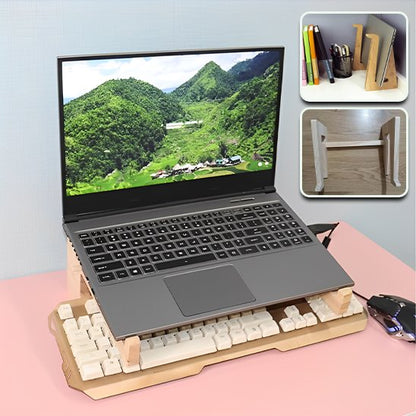 Support ordinateur portable bois