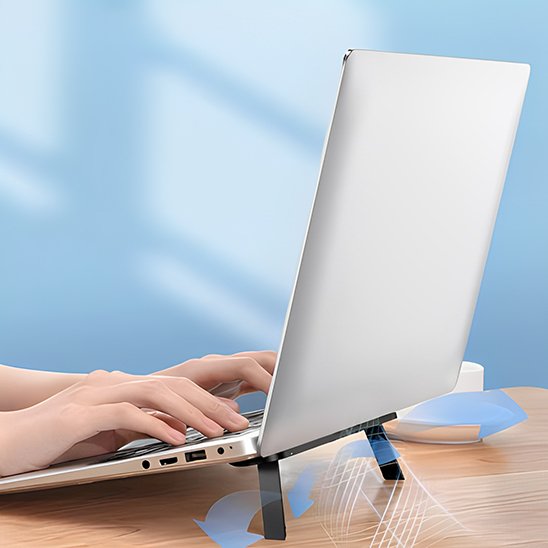 Support ordinateur portable gris