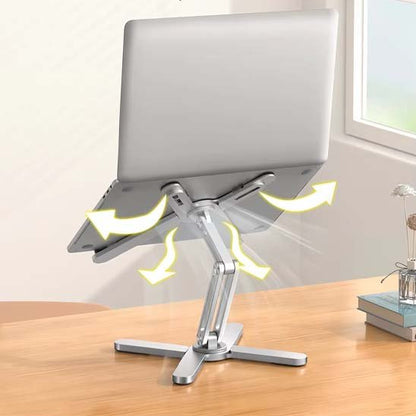 Support ordinateur portable rétractable en haut voie le dos de l'ordinateur