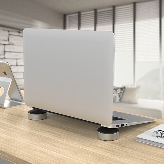 Support ordinateur portable  sur  2 rondelle