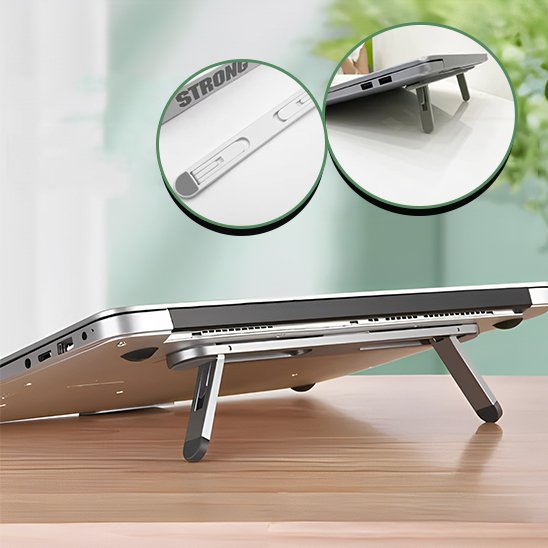 Support ordinateur portable sur une table